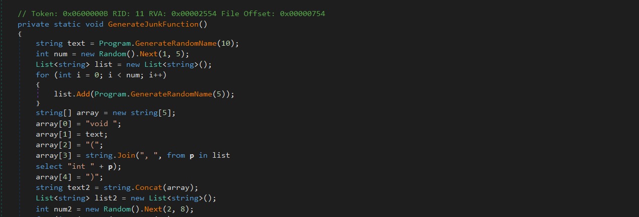 Malware uses junk code to evade detection