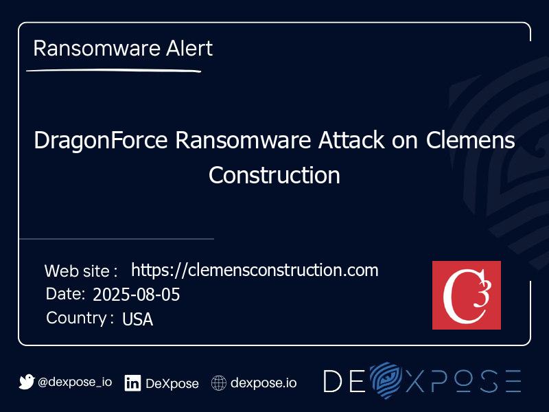 DragonForce Ransomware Attack on Clemens Construction