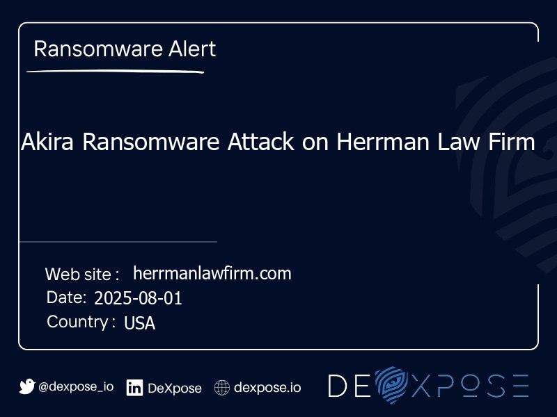 Akira Ransomware Attack on Herrman Law Firm