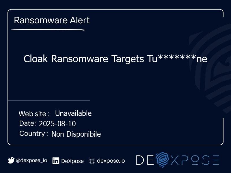 Cloak Ransomware Targets Tu*******ne