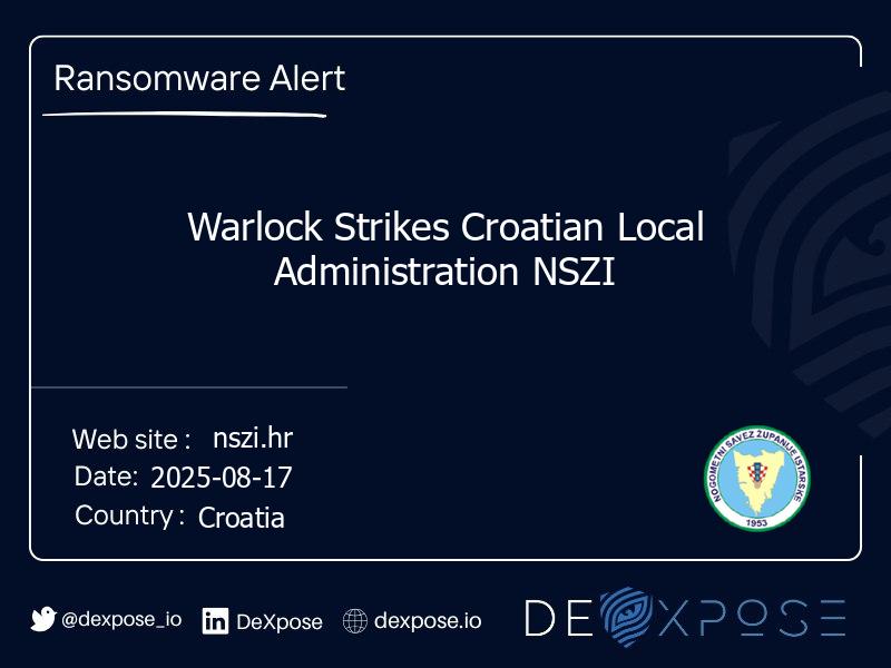 Warlock Strikes Croatian Local Administration NSZI