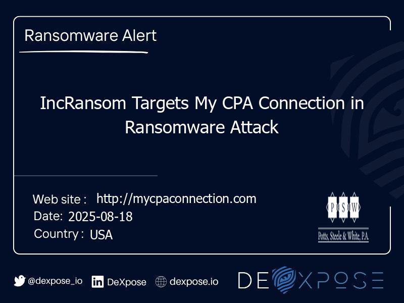 IncRansom Targets My CPA Connection in Ransomware Attack