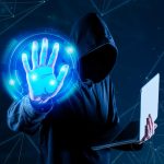 Person checking phone for suspicious SMS messages