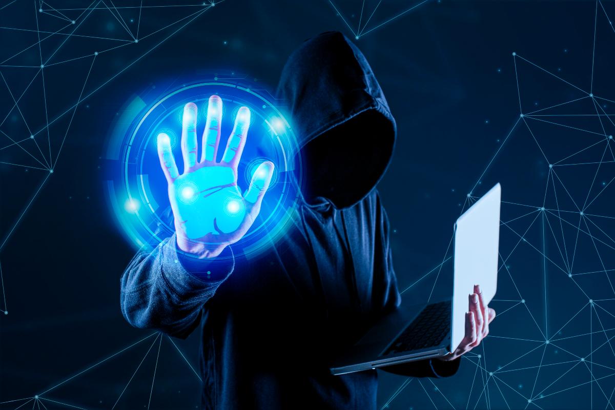Person checking phone for suspicious SMS messages