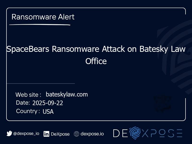 SpaceBears Ransomware Attack on Batesky Law Office