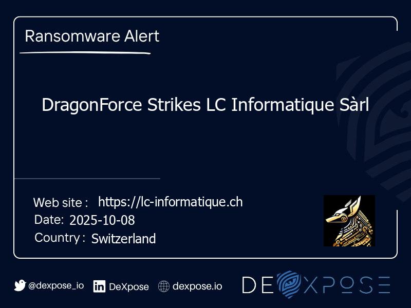 DragonForce Strikes LC Informatique Sàrl