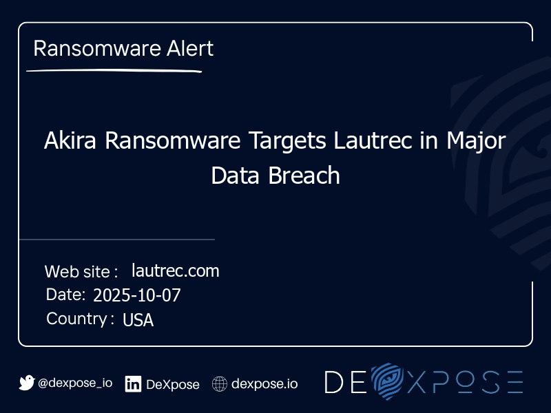 Akira Ransomware Targets Lautrec in Major Data Breach