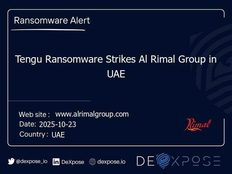 Tengu Ransomware Strikes Al Rimal Group in UAE