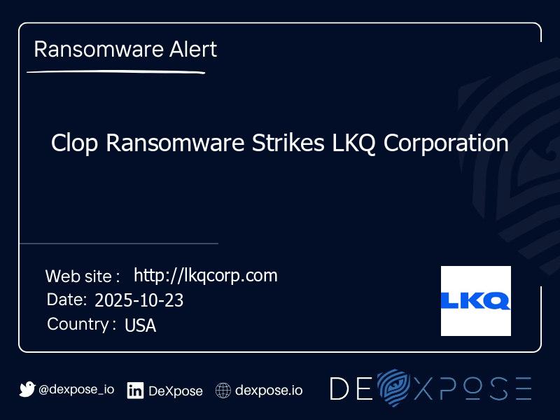 Clop Ransomware Strikes LKQ Corporation