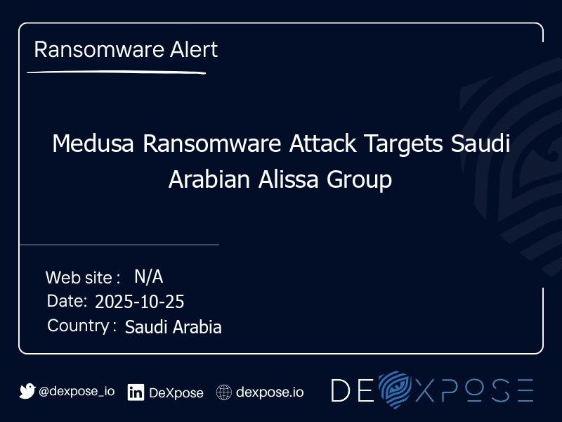 Medusa Ransomware Attack Targets Saudi Arabian Alissa Group