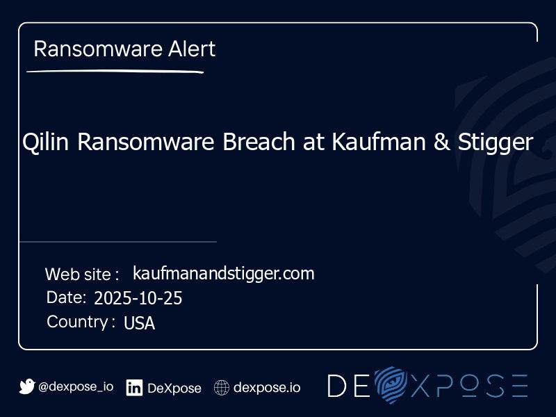 Qilin Ransomware Breach at Kaufman & Stigger