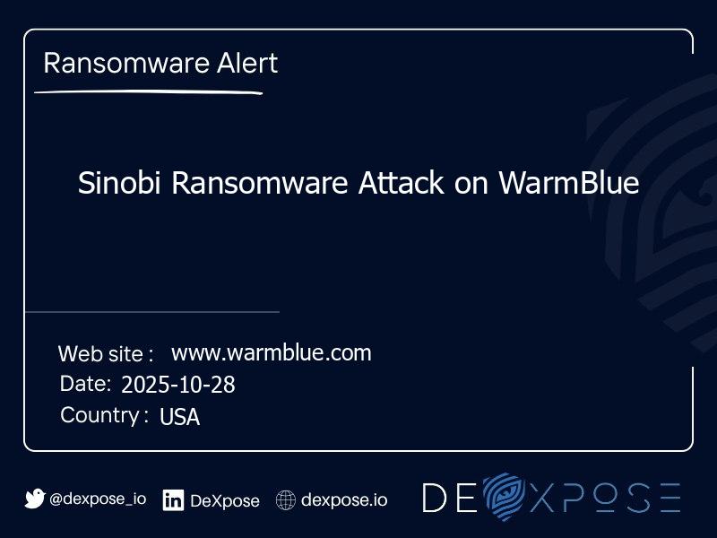 Sinobi Ransomware Attack on WarmBlue