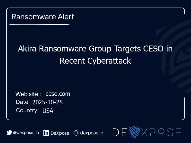 Akira Ransomware Group Targets CESO in Recent Cyberattack