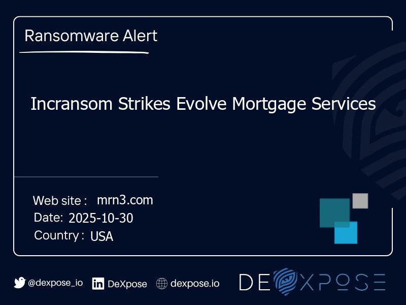 Incransom Strikes Evolve Mortgage Services