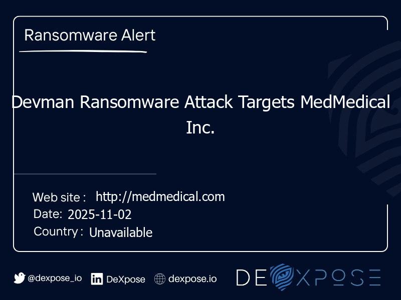 Devman Ransomware Attack Targets MedMedical Inc.