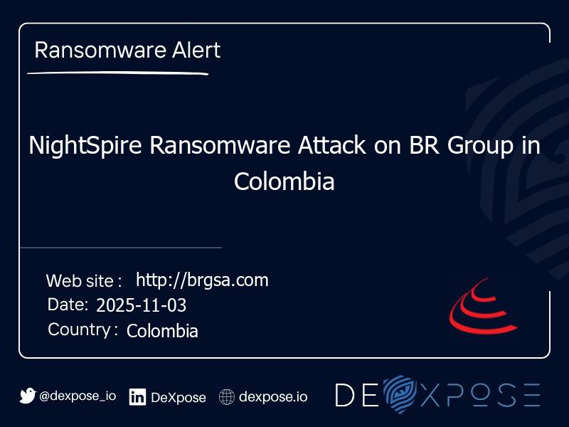 NightSpire Ransomware Attack on BR Group in Colombia
