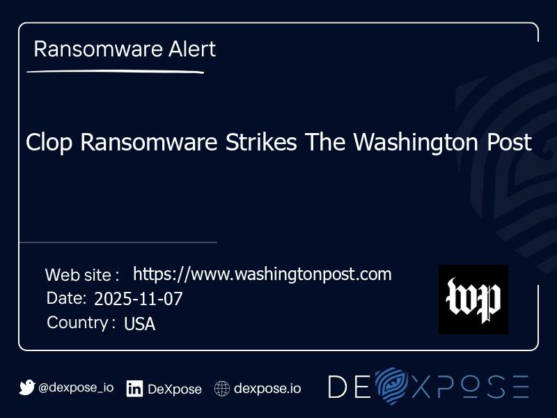 Clop Ransomware Strikes The Washington Post