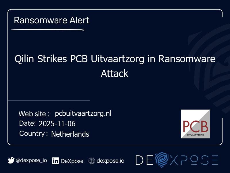 Qilin Strikes PCB Uitvaartzorg in Ransomware Attack