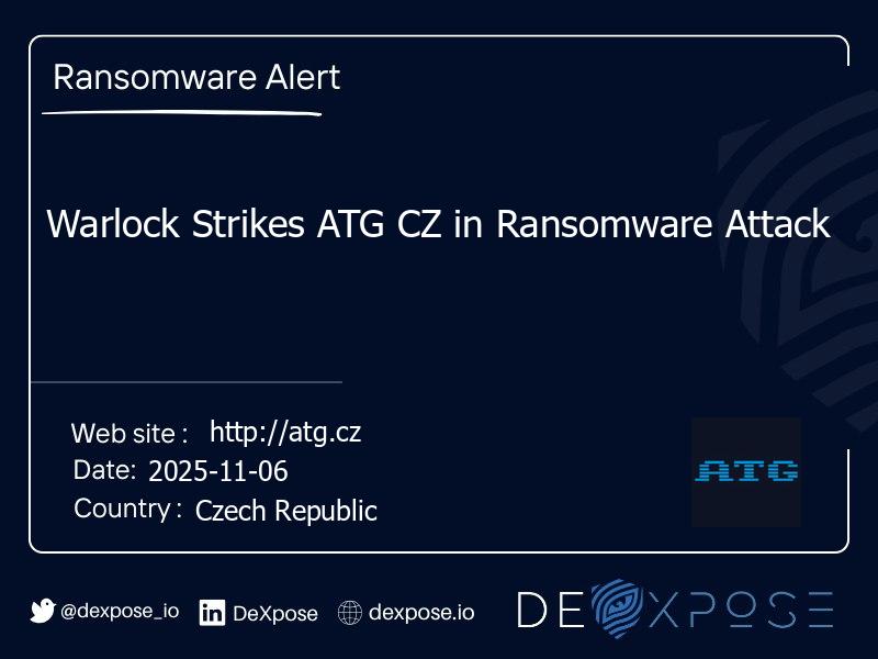 Warlock Strikes ATG CZ in Ransomware Attack
