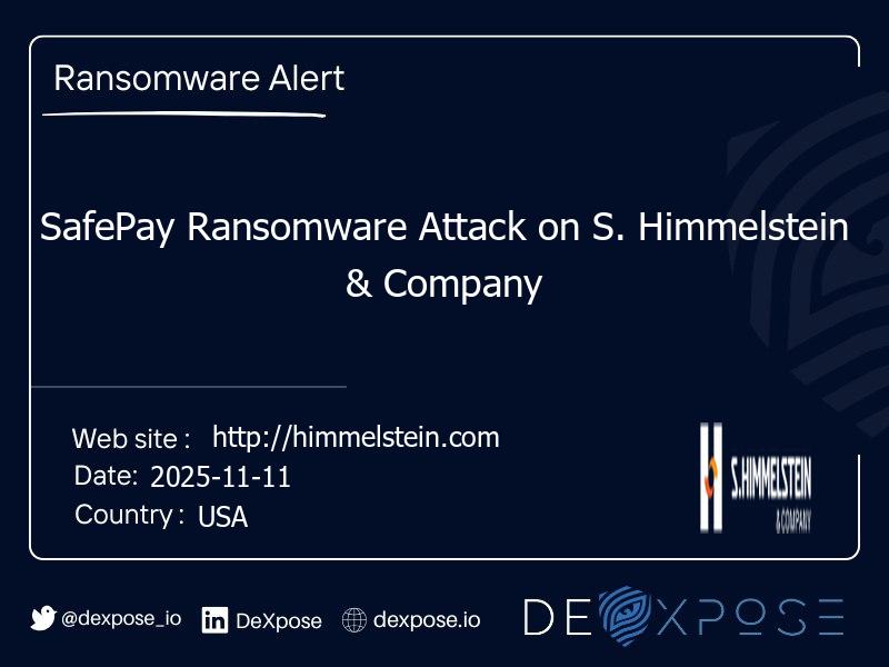 SafePay Ransomware Attack on S. Himmelstein & Company