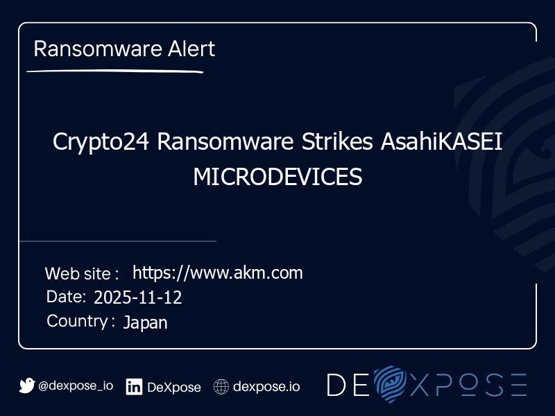 Crypto24 Ransomware Strikes AsahiKASEI MICRODEVICES