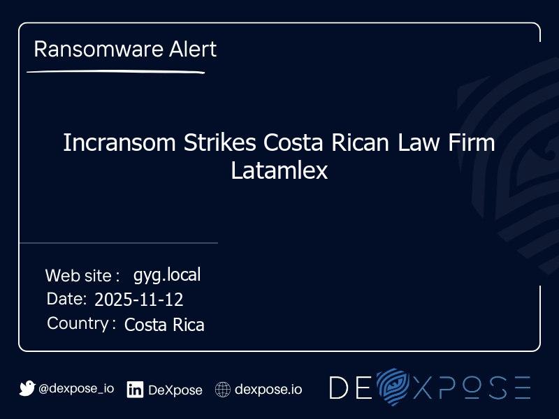 Incransom Strikes Costa Rican Law Firm Latamlex