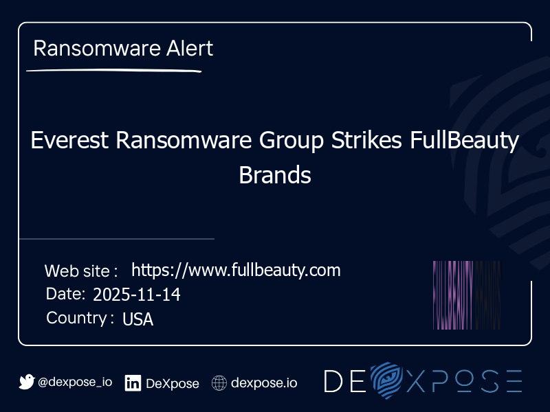 Everest Ransomware Group Strikes FullBeauty Brands