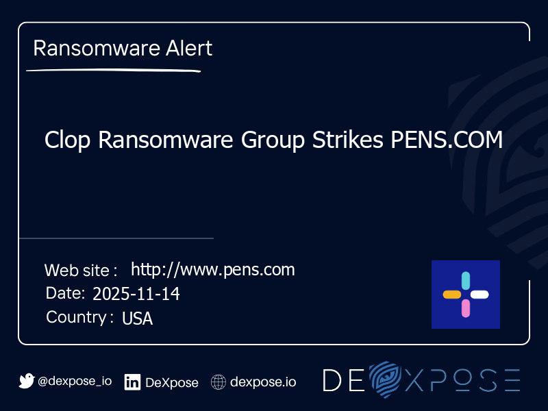 Clop Ransomware Group Strikes PENS.COM