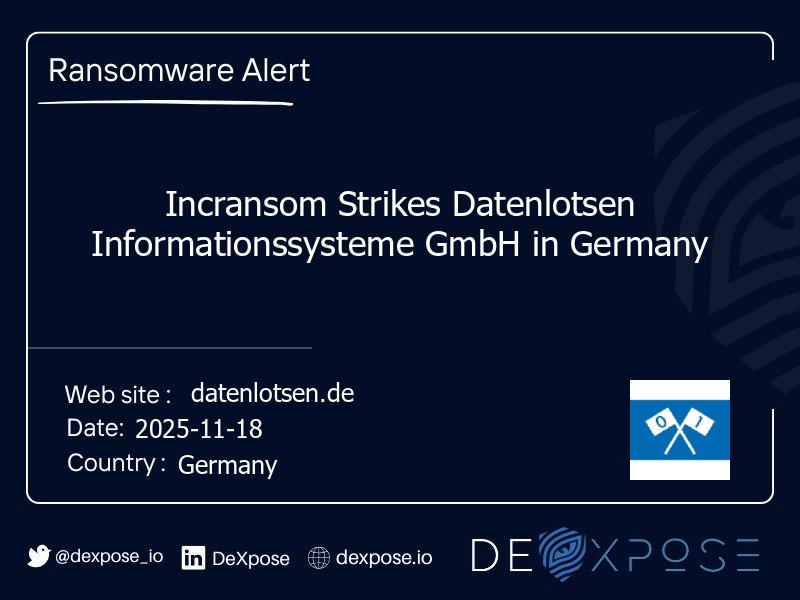 Incransom Strikes Datenlotsen Informationssysteme GmbH in Germany
