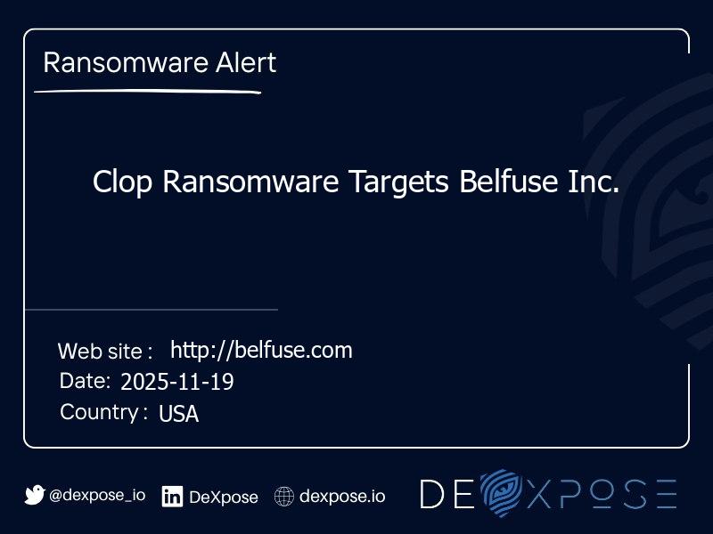 Clop Ransomware Targets Belfuse Inc.
