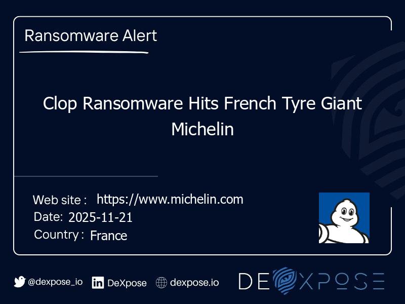 Clop Ransomware Hits French Tyre Giant Michelin