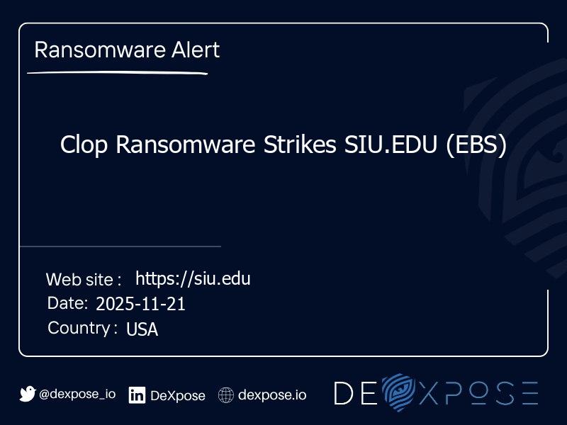 Clop Ransomware Strikes SIU.EDU (EBS)