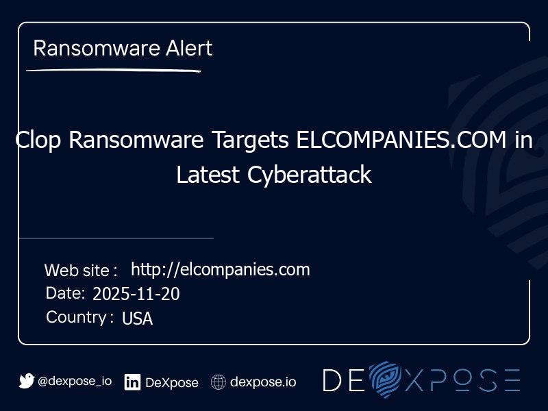 Clop Ransomware Targets ELCOMPANIES.COM in Latest Cyberattack