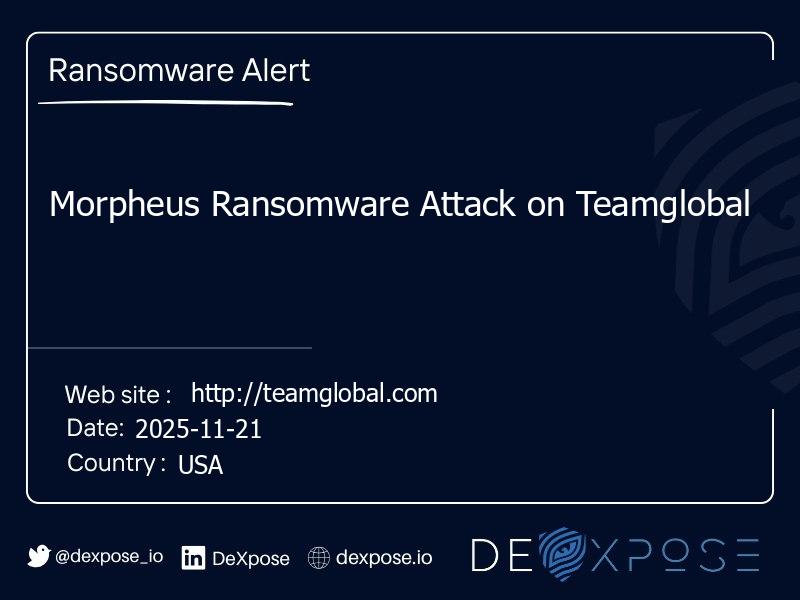 Morpheus Ransomware Attack on Teamglobal