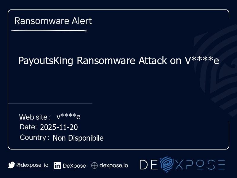 PayoutsKing Ransomware Attack on V****e