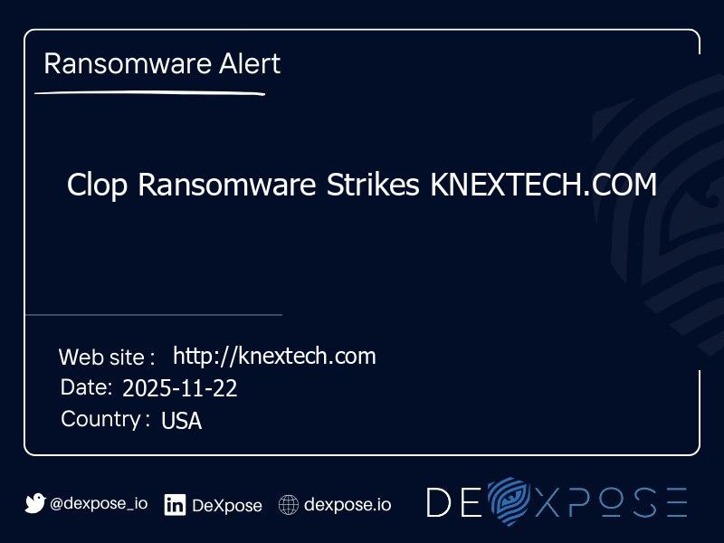 Clop Ransomware Strikes KNEXTECH.COM