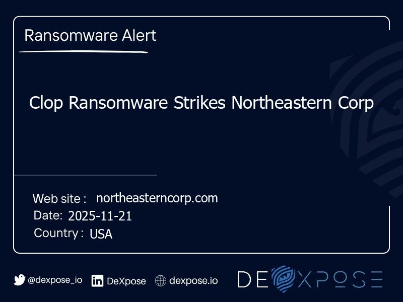 Clop Ransomware Strikes Northeastern Corp
