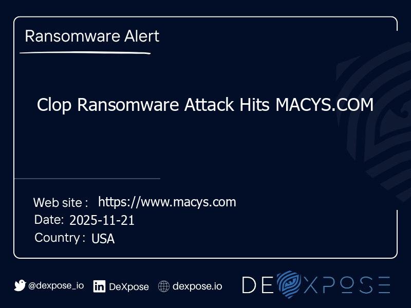 Clop Ransomware Attack Hits MACYS.COM