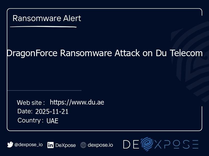DragonForce Ransomware Attack on Du Telecom