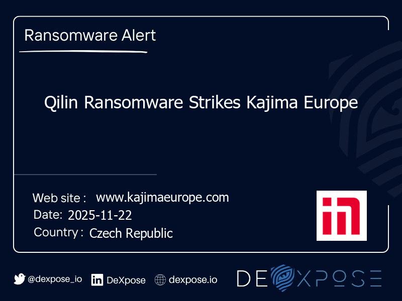 Qilin Ransomware Strikes Kajima Europe