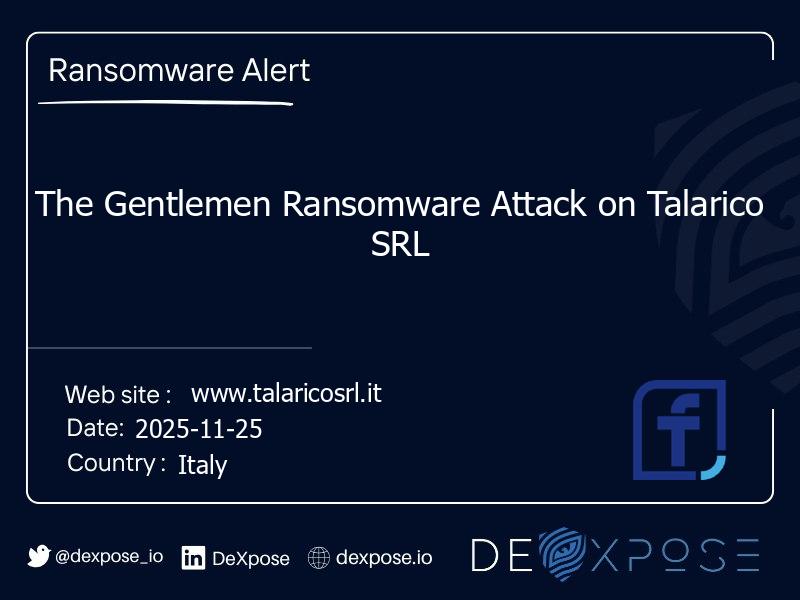 The Gentlemen Ransomware Attack on Talarico SRL