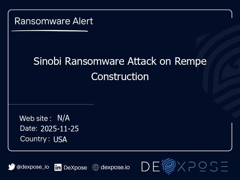 Sinobi Ransomware Attack on Rempe Construction