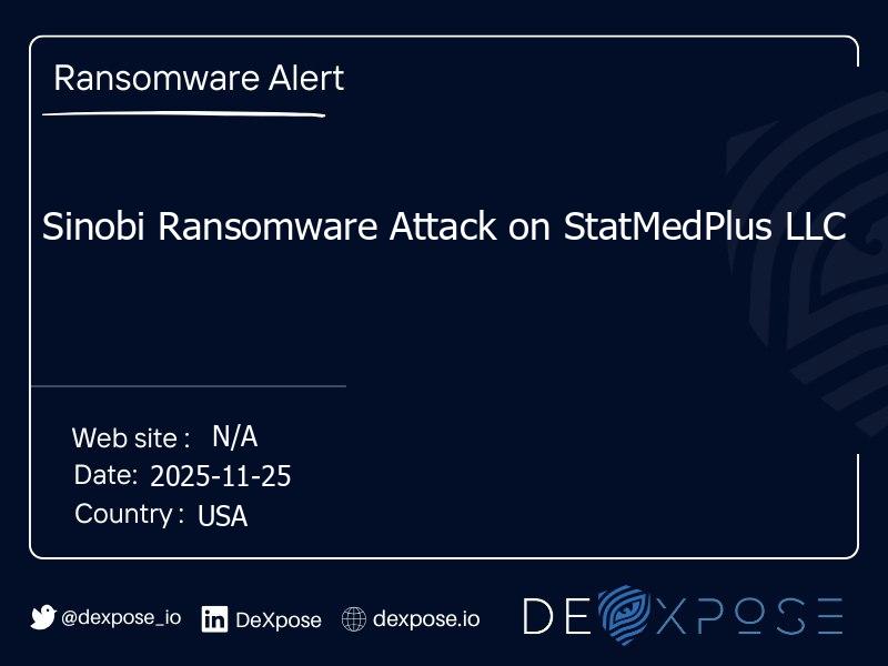 Sinobi Ransomware Attack on StatMedPlus LLC
