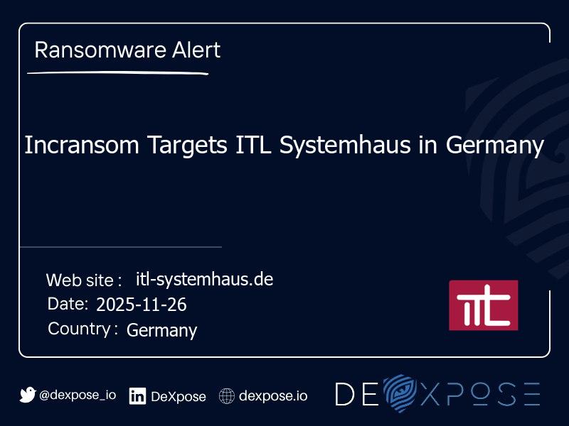 Incransom Targets ITL Systemhaus in Germany