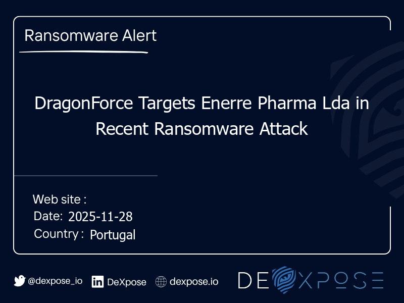 DragonForce Targets Enerre Pharma Lda in Recent Ransomware Attack