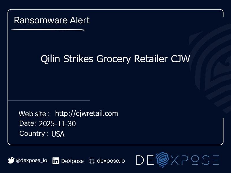 Qilin Strikes Grocery Retailer CJW