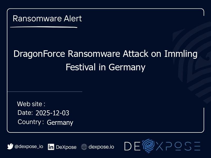 DragonForce Ransomware Attack on Immling Festival in Germany