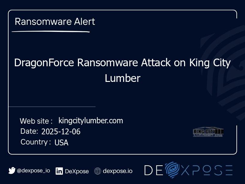 DragonForce Ransomware Attack on King City Lumber