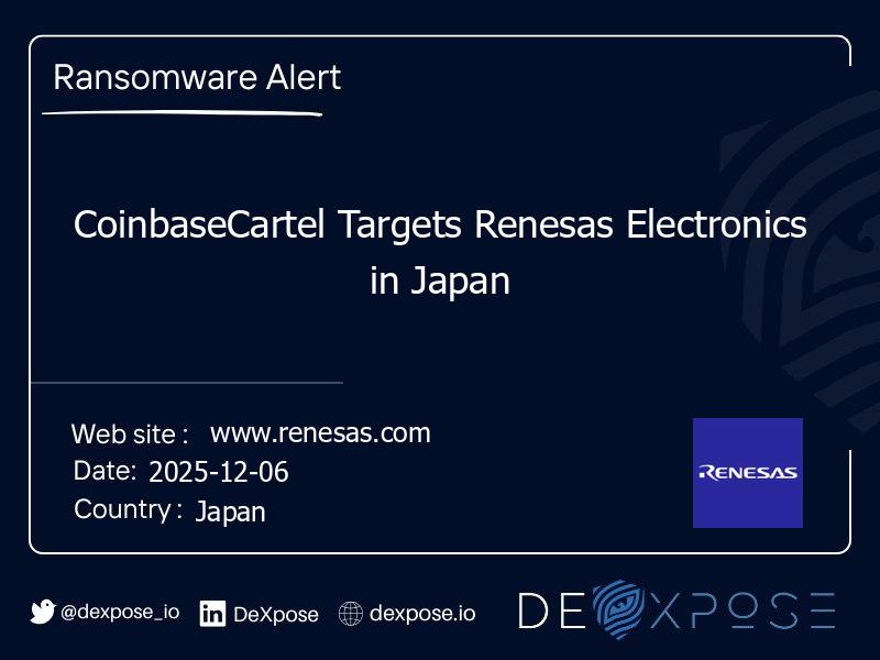 CoinbaseCartel Targets Renesas Electronics in Japan
