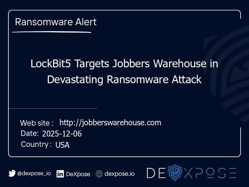 LockBit5 Targets Jobbers Warehouse in Devastating Ransomware Attack